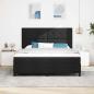 Preview: Bettgestell mit Matratze Schwarz Stoff 180 x 200 cm Bettmatratze