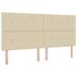 Preview: Boxspringbett mit Kopfteil Creme 200 x 200 cm Stoff