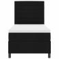 Preview: Bettrahmen mit Matratze Schwarz Stoff 90 x 200 cm Boxspringbett