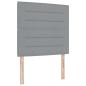Preview: ARDEBO.de - Bettgestell mit Matratze Hellgrau Stoff 100 x 200 cm Bettmatratze