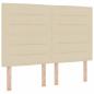 Preview: Bettgestell mit Matratze Beige Stoff 140 x 190 cm Bettmatratze
