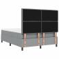 Preview: Bettgestell mit Matratze Hellgrau Stoff 140 x 200 cm Bettmatratze
