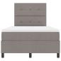 Preview: Bettgestell mit Matratze Grau Stoff 120 x 200 cm Bettmatratze