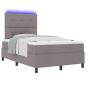 Preview: Bettgestell mit Matratze Grau Stoff 120 x 200 cm Bettmatratze