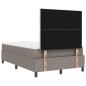 Preview: Bettgestell mit Matratze Grau Stoff 120 x 200 cm Bettmatratze
