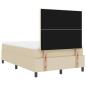 Preview: Bettgestell mit Matratze Beige Stoff 120 x 200 cm Bettmatratze