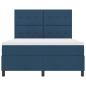 Preview: Bettgestell mit Matratze Marineblau Stoff 160 x 200 cm