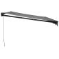 Preview: Markise Einziehbar Anthrazit 4,5x3 m Stoff und Aluminium