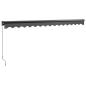 Preview: Markise Einziehbar Anthrazit 4,5x3 m Stoff und Aluminium