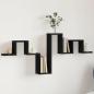 Preview: ARDEBO.de - Wandregal Schwarz 104,5x10x43 cm Holzwerkstoff