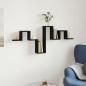 Preview: Wandregal Schwarz 104,5x10x43 cm Holzwerkstoff