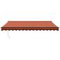 Preview: Markise Einziehbar Orange und Braun 4,5x3 m Stoff und Aluminium