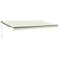 Preview: Markise Einziehbar Creme 5x3 m Stoff und Aluminium