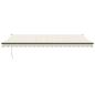Preview: Markise Einziehbar Creme 5x3 m Stoff und Aluminium