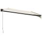 Preview: Markise Einziehbar Creme 5x3 m Stoff und Aluminium