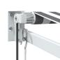 Preview: Markise Einziehbar Anthrazit und Weiß 4,5x3 m Stoff & Aluminium