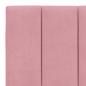 Preview: Bettgestell mit LED-Leuchten Rosa 200x200 cm Samt