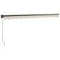 Preview: Markise Einziehbar Creme 4,5x3 m Stoff und Aluminium