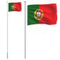 Preview: Flagge Portugals mit Mast 6,23 m Aluminium