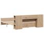 Preview: Massivholzbett mit Regal ohne Matratze 200x200 cm Kiefer