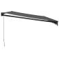 Preview: Markise Einziehbar Anthrazit 5x3 m Stoff und Aluminium