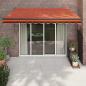 Preview: ARDEBO.de - Markise Einziehbar Orange und Braun 3,5x2,5 m Stoff & Aluminium