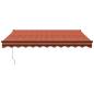 Preview: Markise Einziehbar Orange und Braun 3,5x2,5 m Stoff & Aluminium
