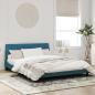 Preview: Bettgestell mit LED-Leuchten Blau 160x200 cm Samt