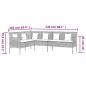Preview: Gartensofa in L-Form mit Kissen Grau Poly Rattan
