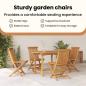Preview: Garten Essgruppe 5 pcs Braun Massivholz Teak