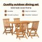 Preview: Garten Essgruppe 5 pcs Braun Massivholz Teak