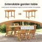 Preview: Garten Essgruppe 5 pcs Braun Massivholz Teak