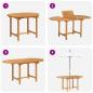 Preview: Garten Essgruppe 5 pcs Braun Massivholz Teak