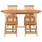 Preview: Garten Essgruppe 5 pcs Braun Massivholz Teak