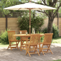 Preview: Garten Essgruppe 5 pcs Braun Massivholz Teak