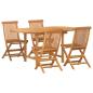 Preview: Garten Essgruppe 5 pcs Braun Massivholz Teak