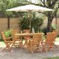 Preview: ARDEBO.de - 7-teiliges Garten-Dining-Set aus massivem Teakholz