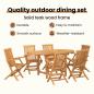 Preview: Garten Essgruppe 7 pcs Braun Massivholz Teak
