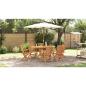 Preview: Garten Essgruppe 7 pcs Braun Massivholz Teak