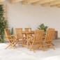 Preview: 7-teiliges Garten-Dining-Set aus massivem Teakholz