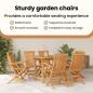 Preview: Garten Essgruppe 7 pcs Braun Massivholz Teak