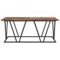 Preview: Couchtisch aus geräucherter Eiche 100x50x40 cm, Holz und Metall