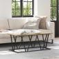 Preview: ARDEBO.de - Couchtisch Artisan Eiche 100x50x40 cm aus Holzwerkstoff und Metall