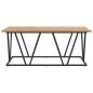 Preview: Couchtisch Artisan Eiche 100x50x40 cm aus Holzwerkstoff und Metall