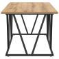 Preview: Couchtisch Artisan Eiche 100x50x40 cm aus Holzwerkstoff und Metall
