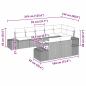 Preview: Garten Sofa Set Set aus 9 Schwarz Rattan mit Polyesterkissen