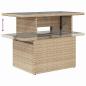 Preview: Garten-Sofa-Set Set aus 8 Grau, Beige Rattan, Polyester