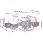 Preview: Garten-Sofa-Set Set aus 8 Grau, Beige Rattan, Polyester