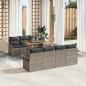 Preview: ARDEBO.de - Garten Sofaset 8 Teile Grau Rattan Garten Sofaset Rechteckig