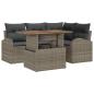 Preview: Garten Sofa Set Set aus 5 Grau Polyrattan, Stahl, Stoff